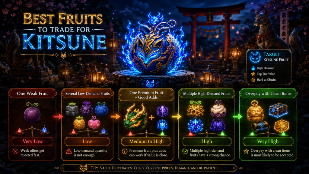 Kitsune Blox Fruits best fruits trade guide with offer tiers.